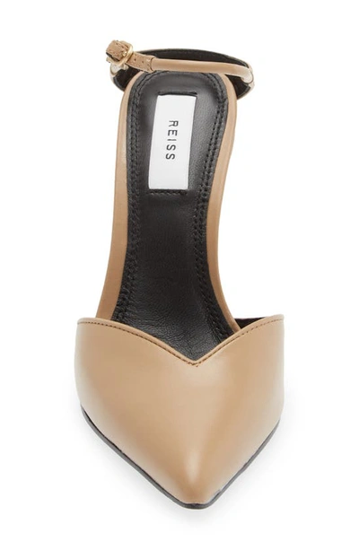 Shop Reiss Banbury Pointy Toe Pump In Biscuit