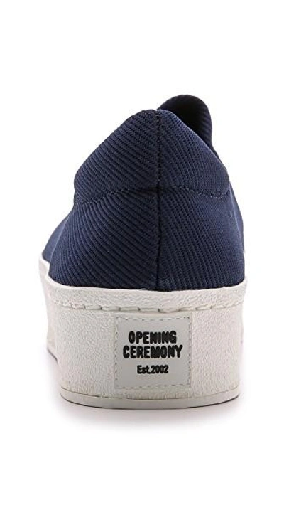 Shop Opening Ceremony Cici Slip On Platform Sneakers In Navy