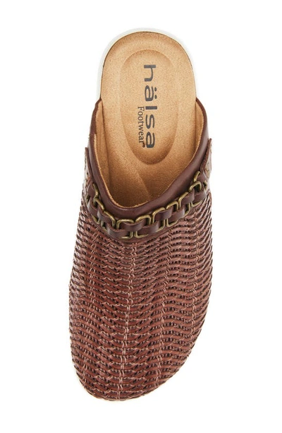 Halsa Footwear Chloe Clog In Dark Brown