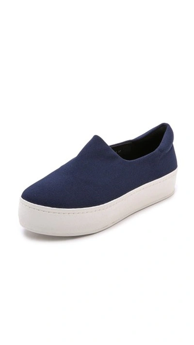 Shop Opening Ceremony Cici Slip On Platform Sneakers In Navy