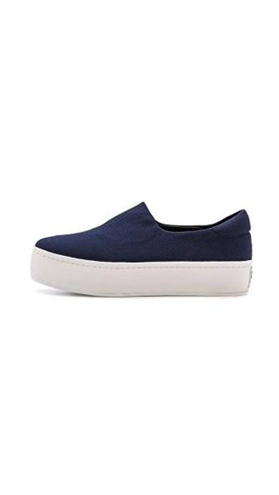 Shop Opening Ceremony Cici Slip On Platform Sneakers In Navy