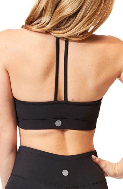 Threads 4 Thought Malana T-back Sports Bra In Jet Black