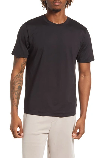 Shop Alo Yoga Alo Conquer Reform Performance Crewneck T-shirt In Black