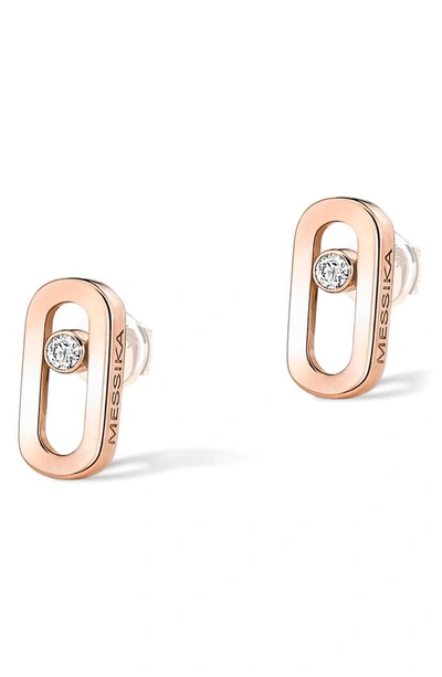 Messika Women's Move Uno 18k Rose Gold & Diamond Stud Earrings In Pink Gold