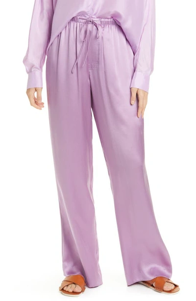 Shop Vince Silk Drawstring Pants In Verbana