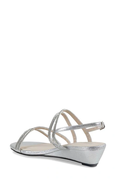 Touch Ups Jodi Slingback Wedge Sandal In Silver