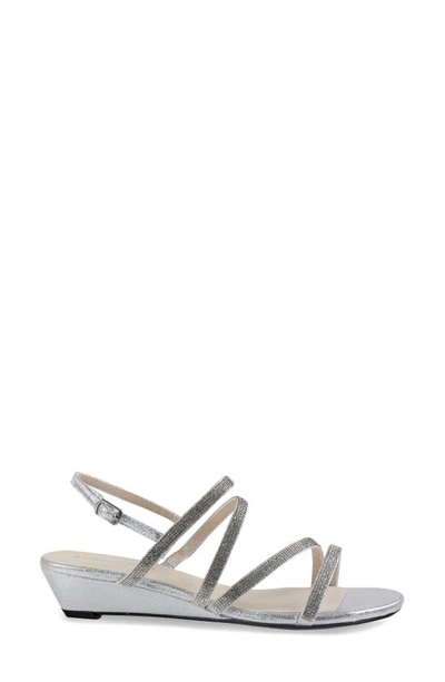 Touch Ups Jodi Slingback Wedge Sandal In Silver