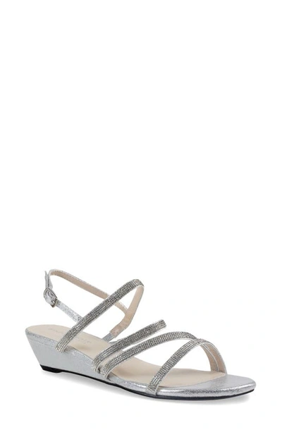 Touch Ups Jodi Slingback Wedge Sandal In Silver