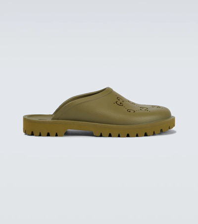 Gucci GG Slip-on Sandal in Green