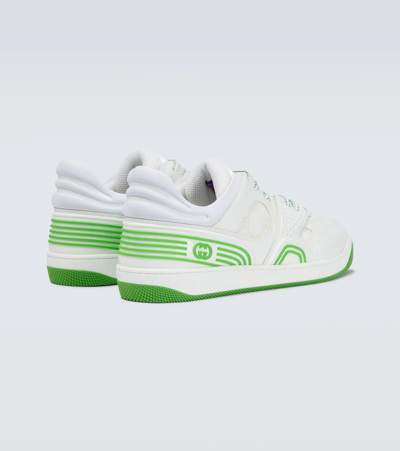 Shop Gucci Basket Low-top Sneakers In Gr.whi/whi/gr.wh/g.w