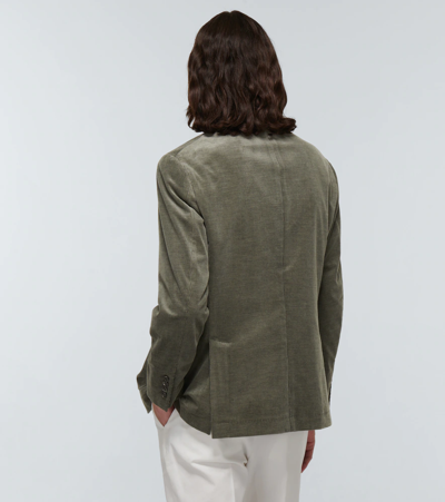 Shop Brunello Cucinelli Corduroy Blazer In Militare