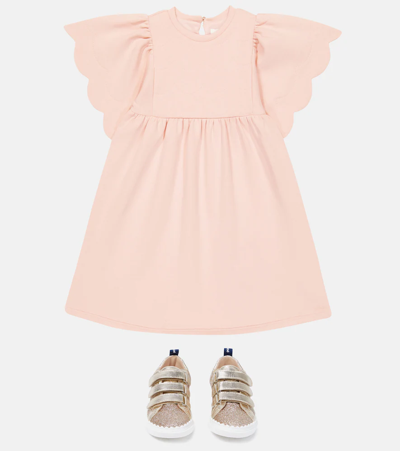 Chloé Teen Girls Pink Cotton Dress In Pink