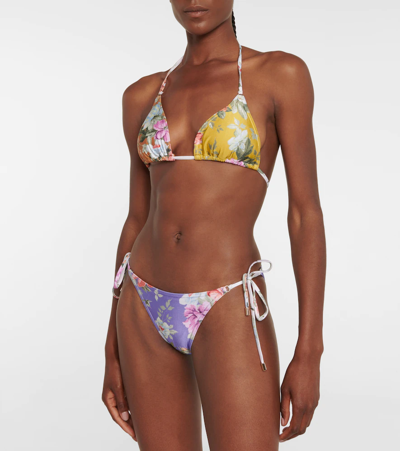 Shop Zimmermann Pattie Printed Bikini In Spliced