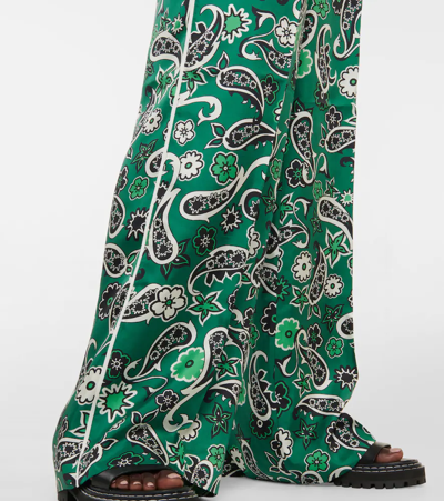 Shop Dorothee Schumacher Paisley Power Silk Palazzo Pants In Paisley All Over