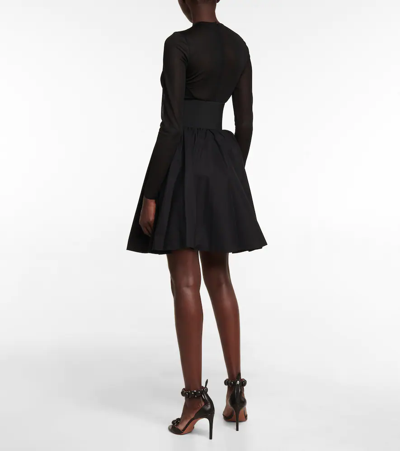Alaïa Belted Japanese Cotton Skirt In Black