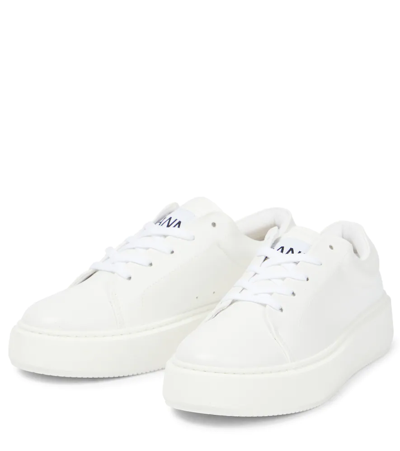 Shop Ganni Vegea Sneakers In White