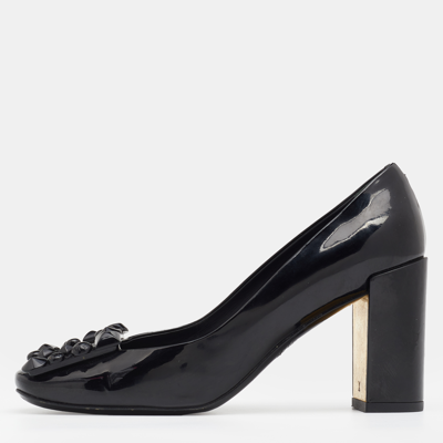 Louis vuitton black block heels online