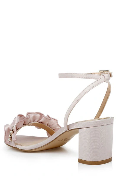 Shop Jewel Badgley Mischka Desirie Sandal In Pale Pink