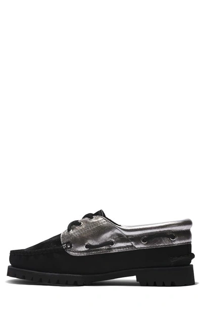 Shop Timberland Heritage Noreen Boat Shoe In Black
