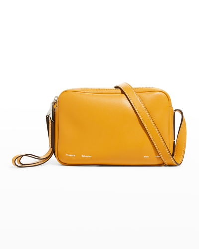 Shop Proenza Schouler White Label Watts Leather Camera Shoulder Bag In Goldenrod
