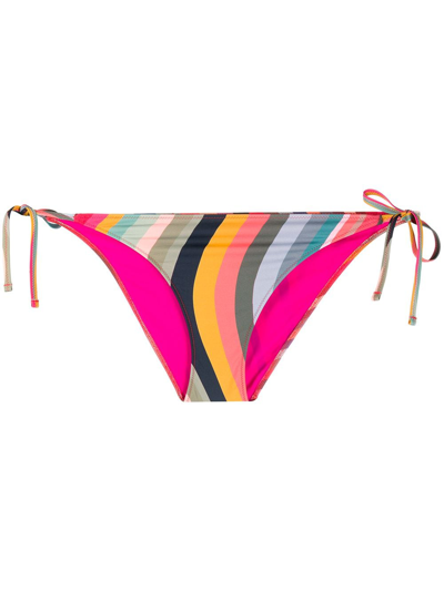 Shop Paul Smith Laces Slip Bikini In Multicolor
