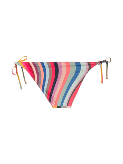 Shop Paul Smith Laces Slip Bikini In Multicolor