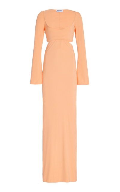 Shop Attico Women's Leslie Maxi Dress In Orange
