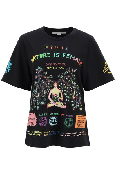 Shop Stella Mccartney Nature Is Female T-shirt In Black