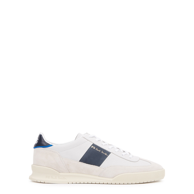 Shop Ps By Paul Smith Dover Pale Grey Panelled Nubuck Sneakers In White