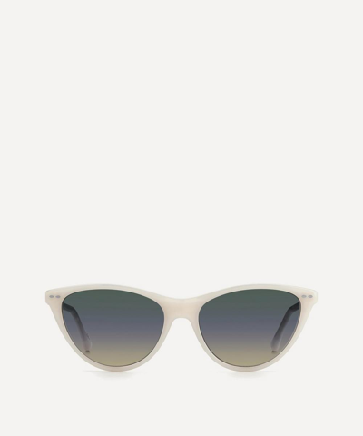 Shop Isabel Marant Acetate Cat-eye Sunglasses In Ivory