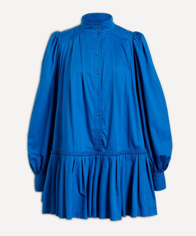 Shop Aje Women's Fallingwater Braided Smock Dress In Blue