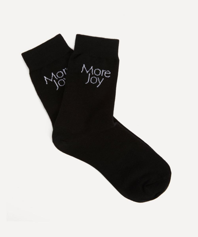 Shop More Joy By Christopher Kane Women's More Joy Cotton Socks In Black