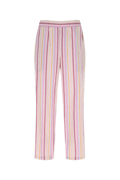 Shop Isabel Marant Striped Elastic Waist Pants In Multi