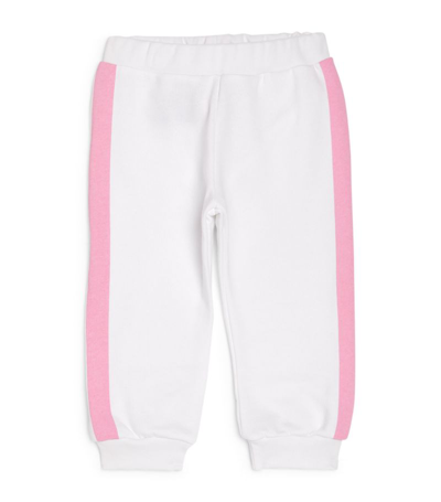 Shop Balmain Kids Stripe-detail Logo Sweatpants (6-9 Months) In Pink