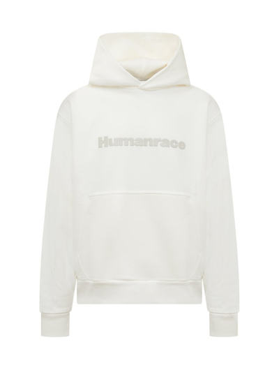 Shop Adidas Originals Adidas X Pharrell Williams Humanrace Logo Hoodie In White