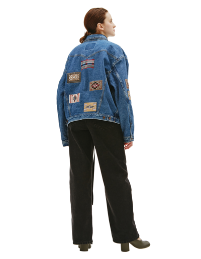 Shop Children Of The Discordance Patches Denim Jacket In Blue