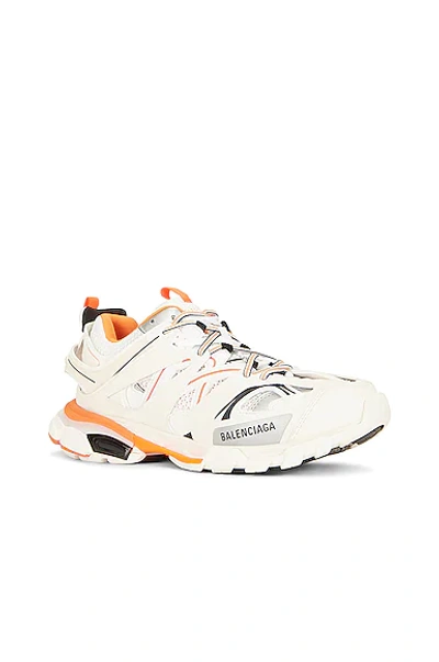 Shop Balenciaga Track Sneaker In White & Orange