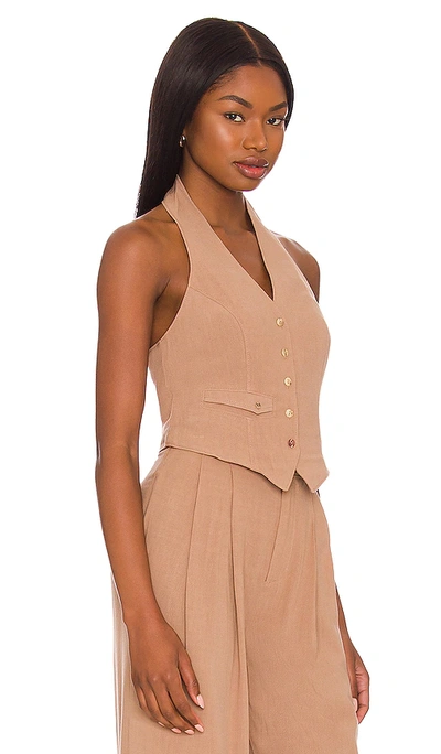 Shop Song Of Style Dallon Vest Top In Tan