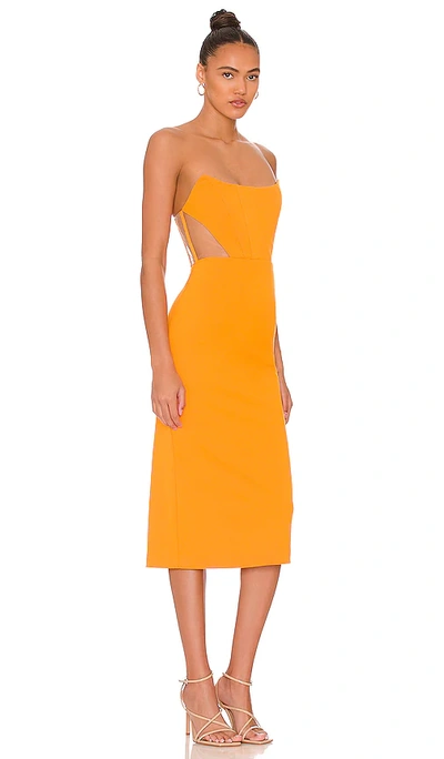 Shop Nbd Leighton Midi Dress In Orange