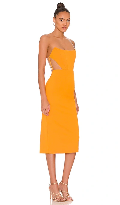 Nbd Leighton Midi Dress In Orange