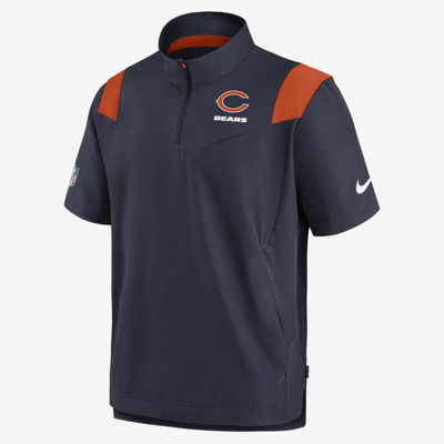 Shop Nike Men's Sideline Coach Lockup (nfl Chicago Bears) Short-sleeve Jacket In Blue