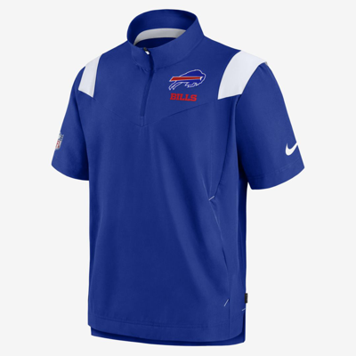 Shop Nike Men's Sideline Coach Lockup (nfl Buffalo Bills) Short-sleeve Jacket In Blue