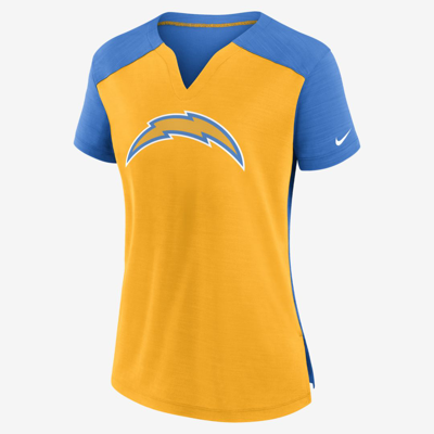 Shop Nike Women's Dri-fit Exceed (nfl Los Angeles Chargers) T-shirt In Blue