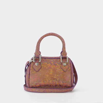 Shop By Far Dora Leather Bag Multicolored In Metallic