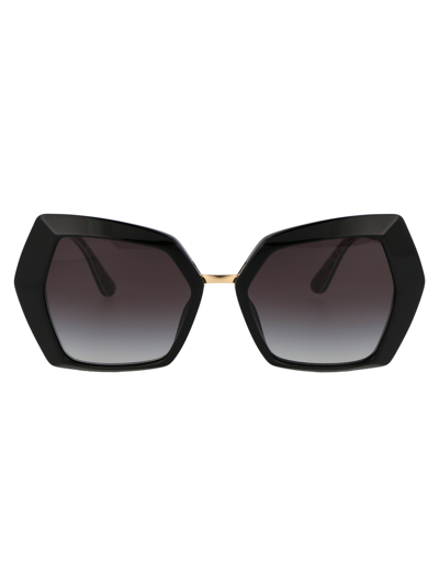 Shop Dolce & Gabbana Sunglasses In 32998g Black Grey Gradient
