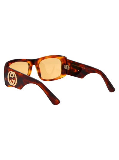 Shop Gucci Sunglasses In 002 Havana Havana Yellow