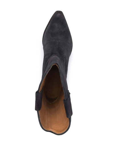 Shop Isabel Marant Woman's Black Duerto Suede Boots
