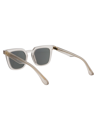 Shop Mykita Sunglasses In 816 Raw Champagne Grey Solid