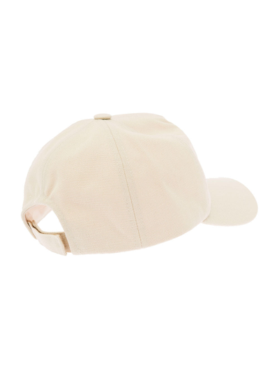 Shop Isabel Marant Isabel Maran Woman's Black Cotton Hat With Logo Print In White