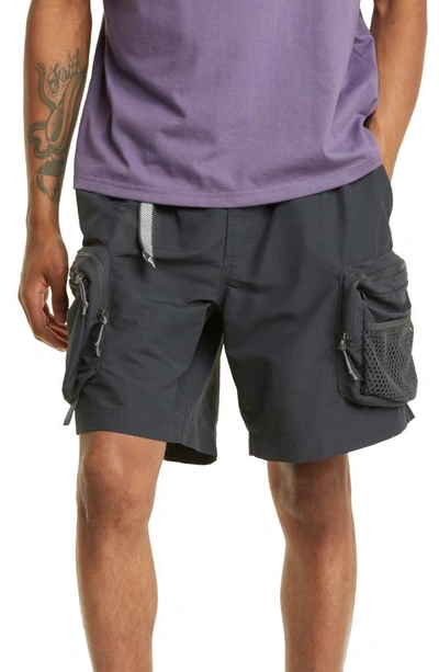 Shop Nike Acg 'snowgrass' Cargo Shorts In Dark Smoke Grey/ Summit White